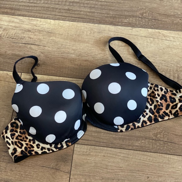 polka dot and cheetah print wear everywhere bra - Picture 1 of 4